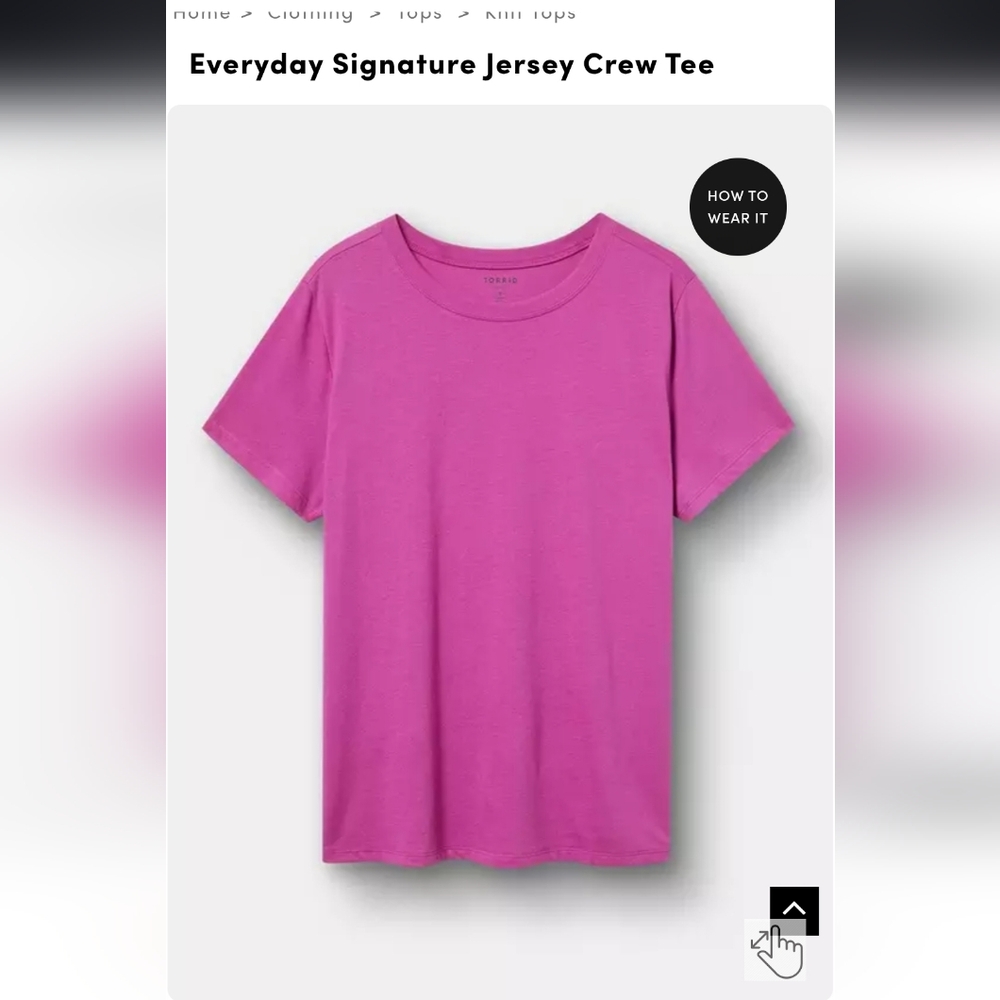 TORRID Bright Pink Classic Crew Neck T-Shirt